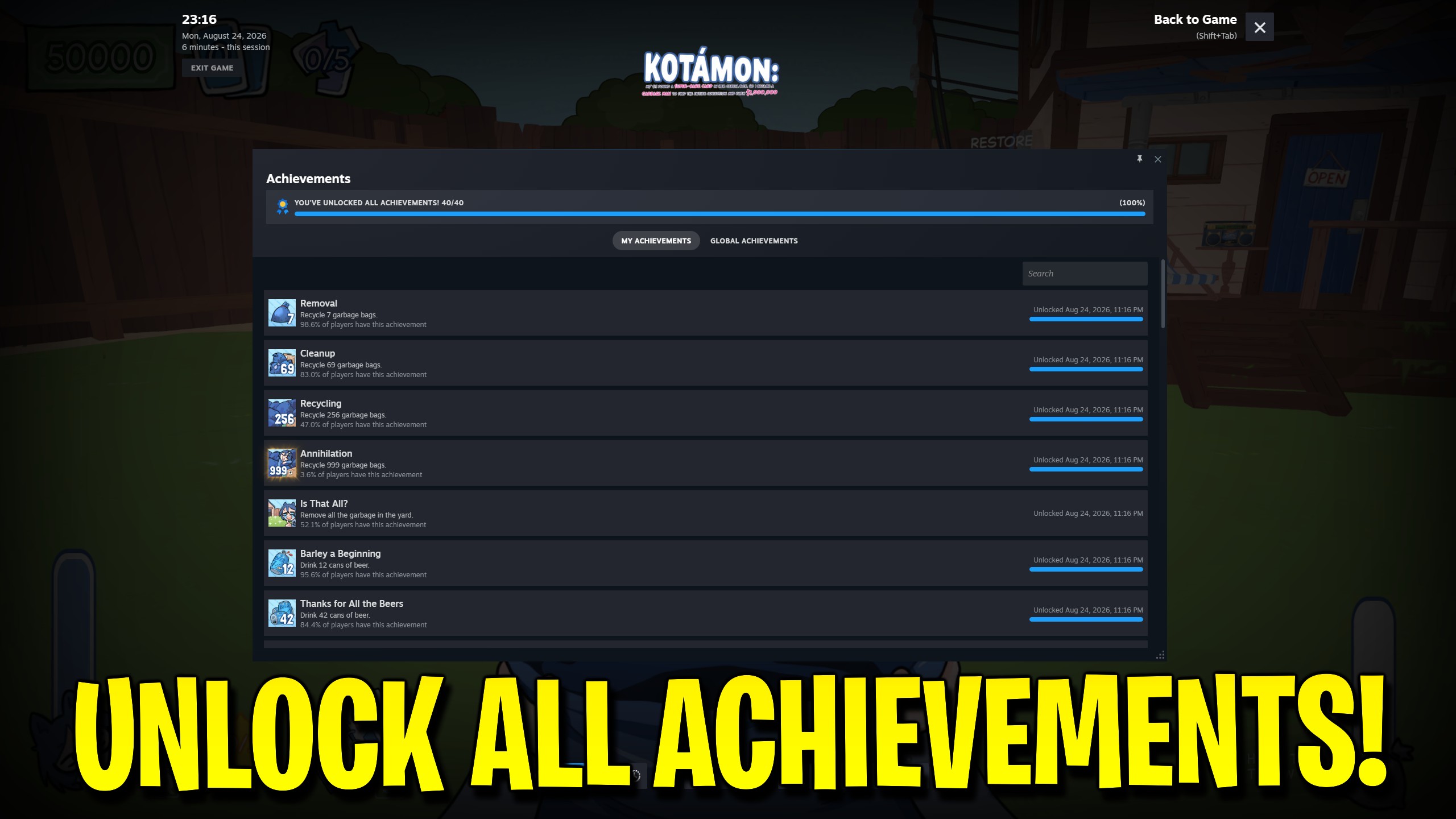 KOTAMON — Achievement Unlocker (screenshot 2)